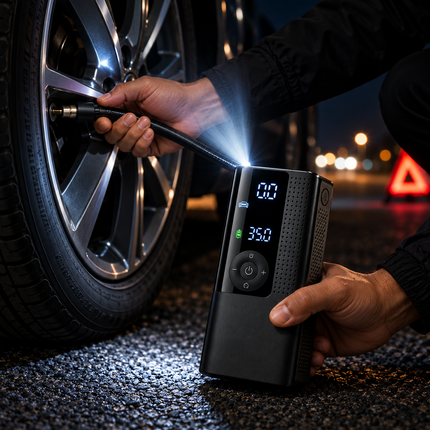 Torviatech™ Portable Air Pump & Smart Tire Inflator